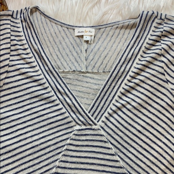 Anthropologie Meadow Rue striped linen top-h7 - Picture 7 of 8